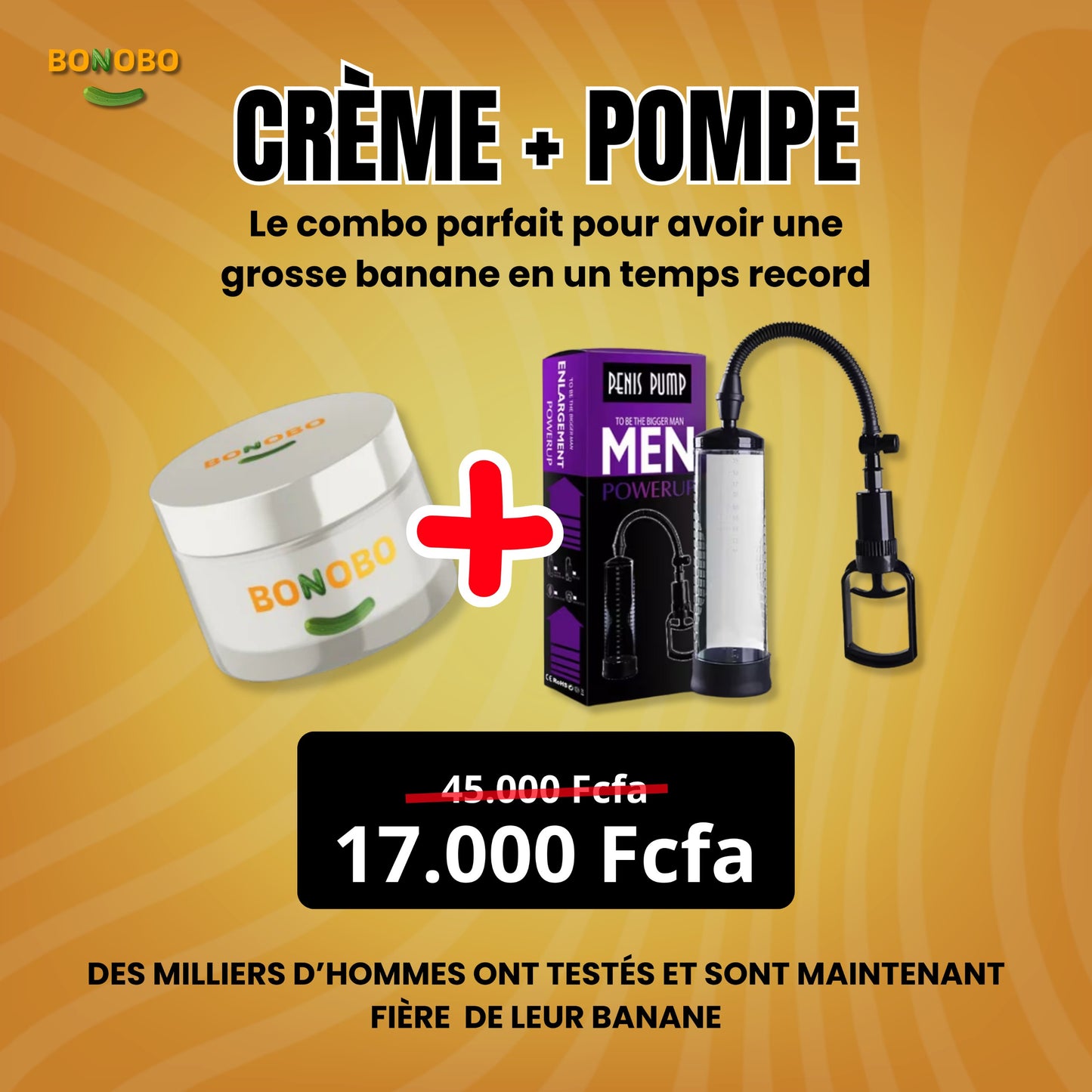 Le Meilleur KIT GROSSEUR -  La Pompe + La crème Bonobo