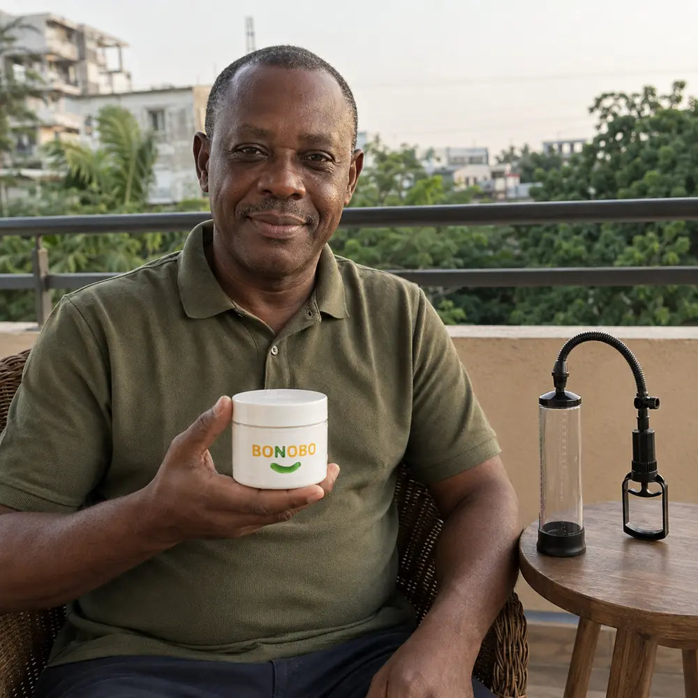 Client présentant BONOBO sur un balcon